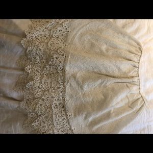 White lace skirt
